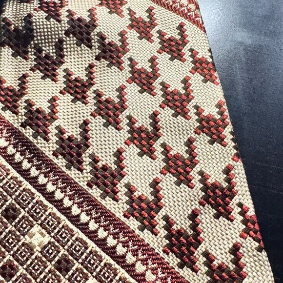 Vintage Sears "The Men’s Store" Tie 57” Geometric Diamond Houndstooth 60s 70s - Picture 7 of 7